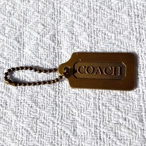 Coach Hangtag Keychain Vintage Brass